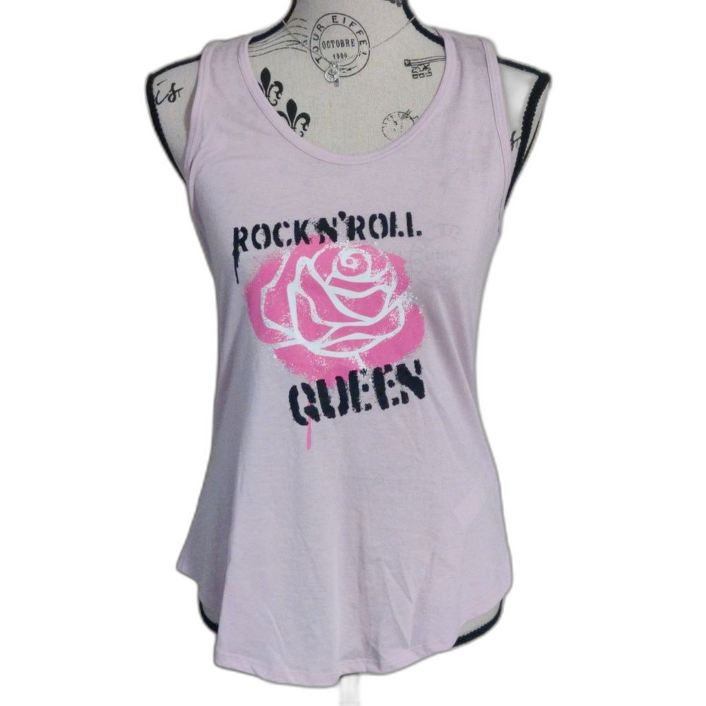🆕 LuLaRoe Light pink "Rock N Roll Queen" Tank top/sleeveless t-shirt_ Small